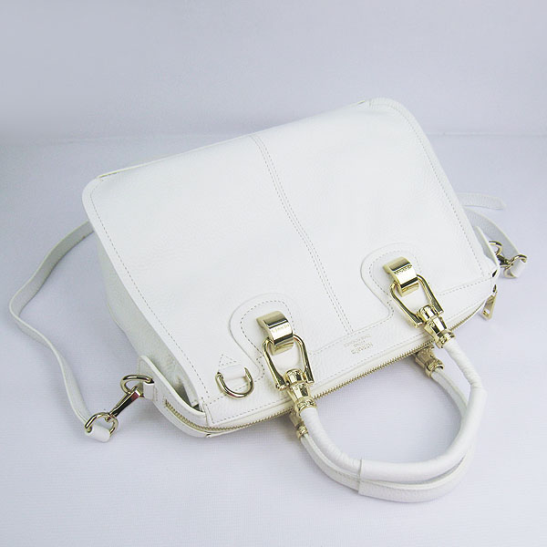 Replica Hermes New Arrival Double-duty leather handbag White 60669